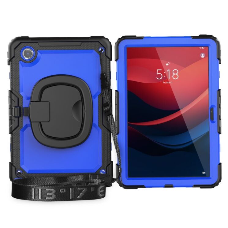 Защитный чехол Deexe Hand Grip X для Lenovo Tab M11 (TB330) / Xiaoxin Pad 11 - Dark Blue / Black: фото 2 из 9