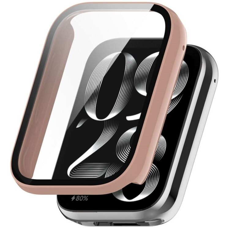 Защитный чехол Deexe Hollow Frame для Xiaomi Mi Smart Band 9 Pro - Pink: фото 1 из 8