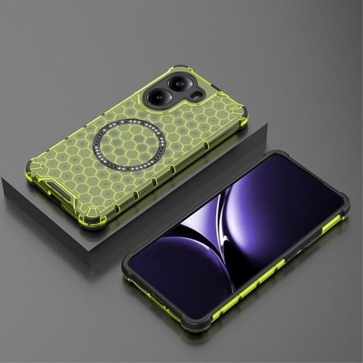 Захисний чохол Deexe Honeycomb Magnetic для Xiaomi Poco X7 Pro - Green: фото 2 з 8