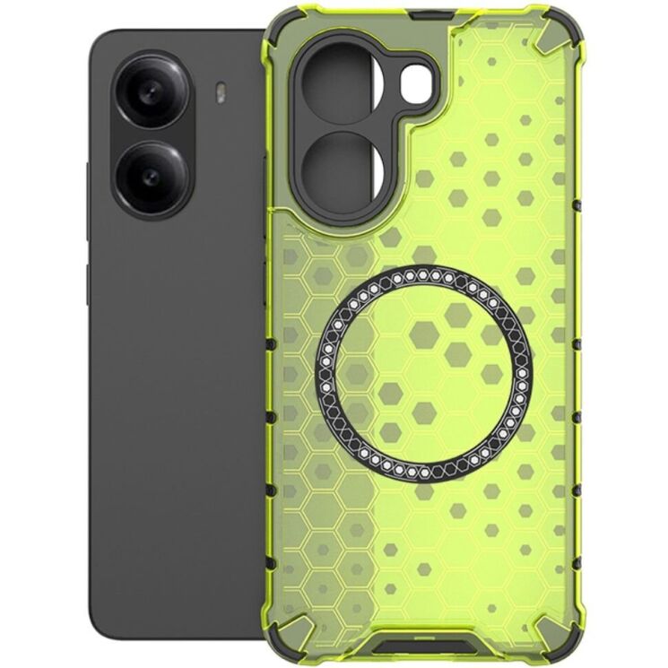 Захисний чохол Deexe Honeycomb Magnetic для Xiaomi Poco X7 Pro - Green: фото 1 з 8