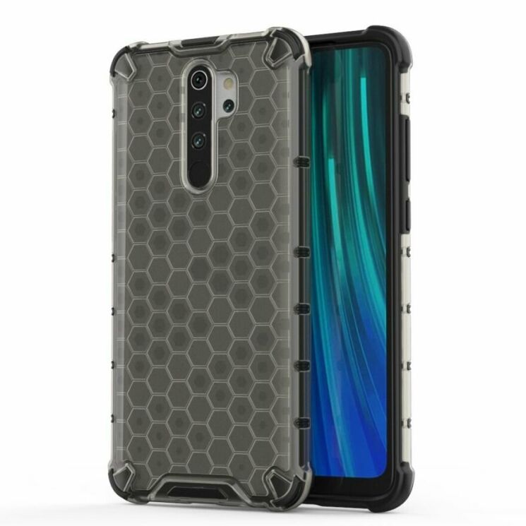 Защитный чехол Deexe Honeycomb Series для Xiaomi Redmi Note 8 Pro - Black: фото 1 из 6
