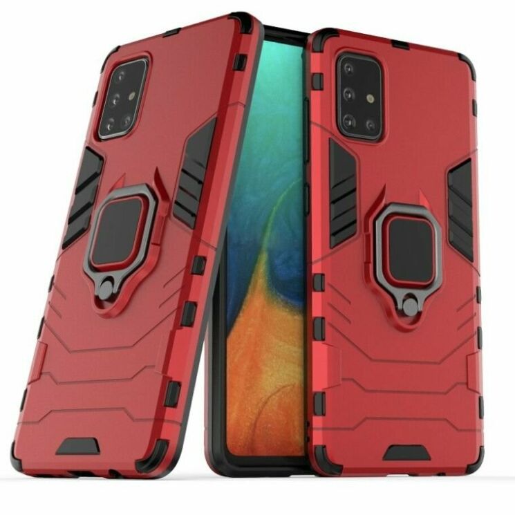 Захисний чохол Deexe Hybrid Case для Samsung Galaxy A71 (A715) - Red: фото 1 з 8