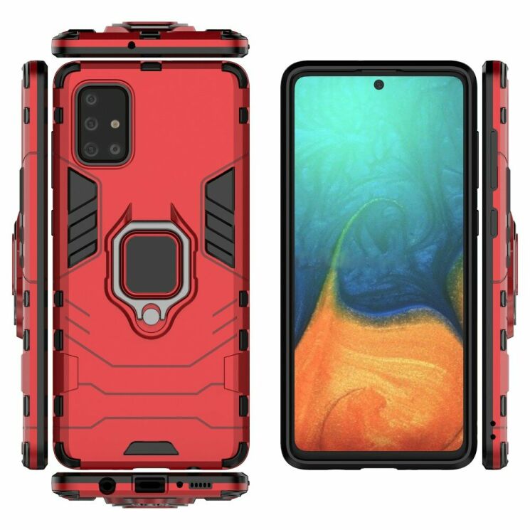 Защитный чехол Deexe Hybrid Case для Samsung Galaxy A71 (A715) - Red: фото 5 из 8