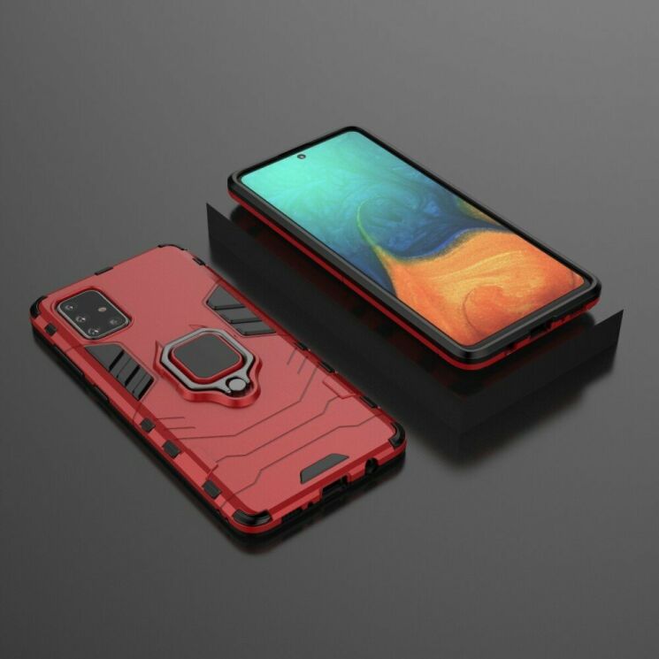 Захисний чохол Deexe Hybrid Case для Samsung Galaxy A71 (A715) - Red: фото 3 з 8
