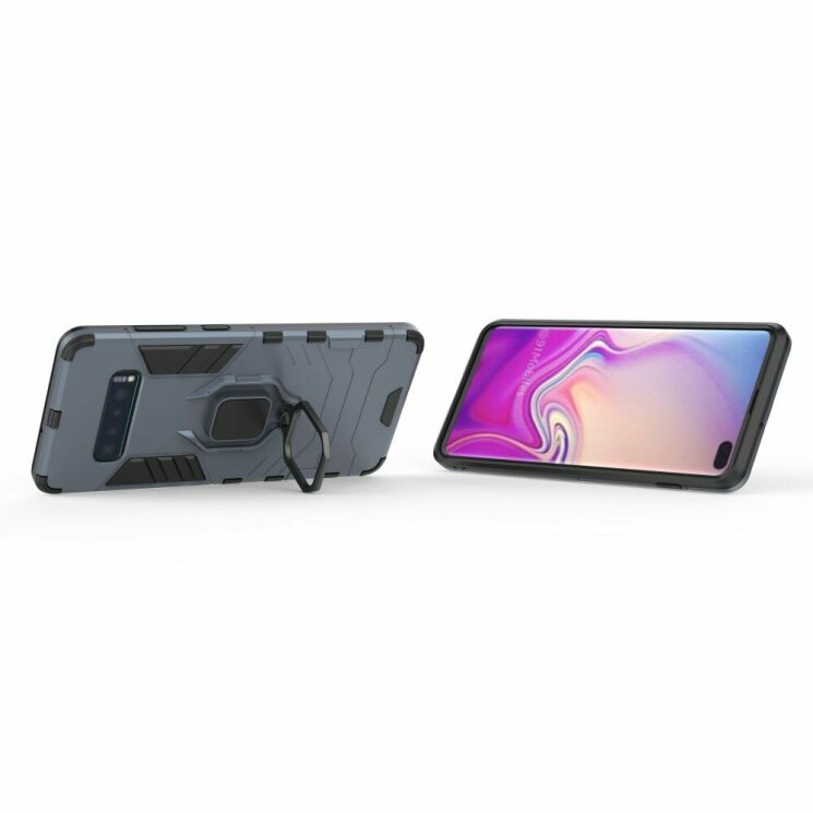 Защитный чехол Deexe Hybrid Case для Samsung Galaxy S10 Plus (G975) - Dark Blue: фото 3 из 5