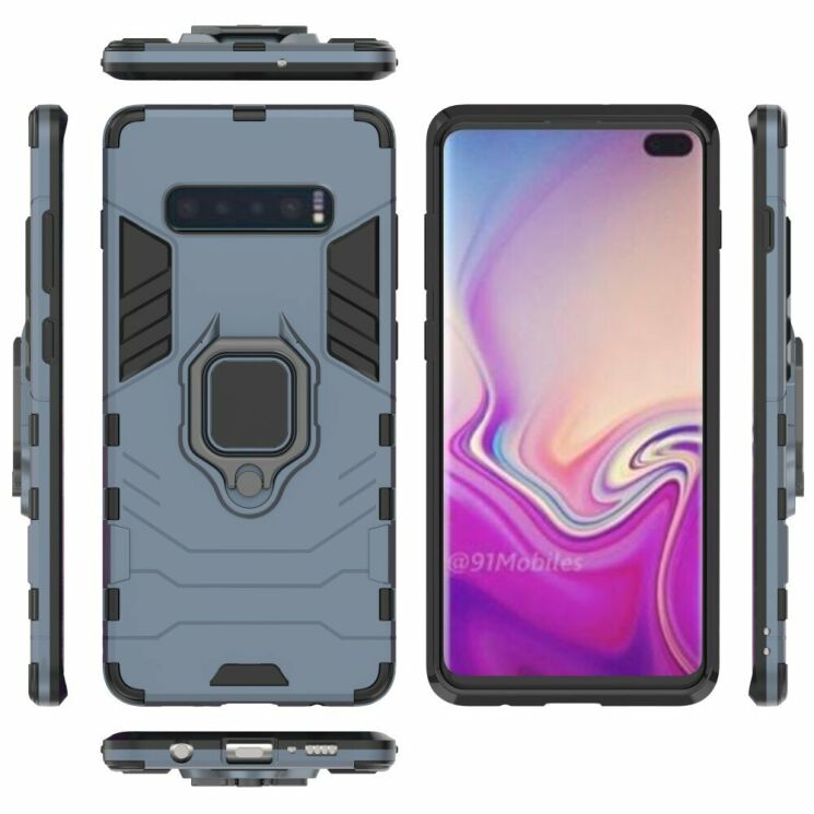 Защитный чехол Deexe Hybrid Case для Samsung Galaxy S10 Plus (G975) - Dark Blue: фото 2 из 5