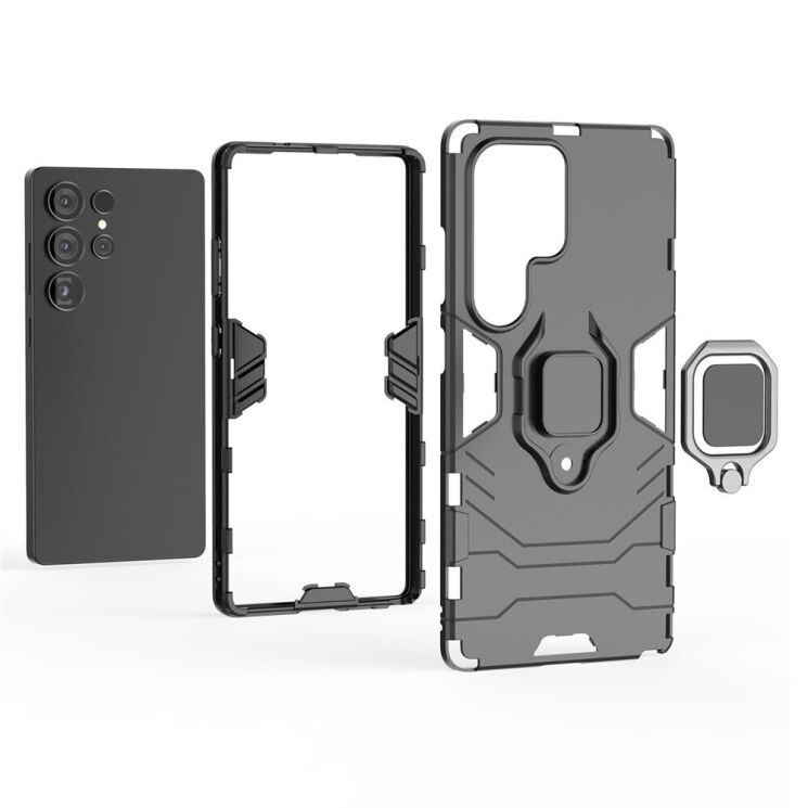 Защитный чехол Deexe Hybrid Case для Samsung Galaxy S25 Ultra (S938) - Black: фото 5 из 6