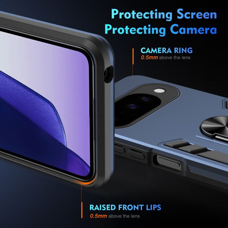 Захисний чохол Deexe Hybrid Shell для Google Pixel 10 / Pixel 10 Pro - Blue: фото 3 з 7