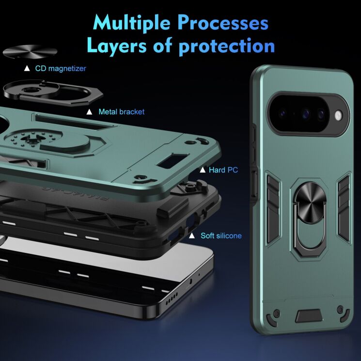 Захисний чохол Deexe Hybrid Shell для Google Pixel 10 / Pixel 10 Pro - Blue: фото 7 з 7