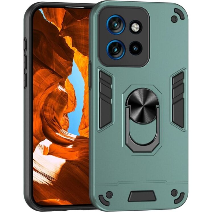 Защитный чехол Deexe Hybrid Shell для Motorola Edge 50 Neo - Green: фото 1 из 7