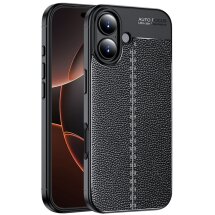 Захисний чохол Deexe Leather Cover для Apple iPhone 17 - Black: фото 1 з 1