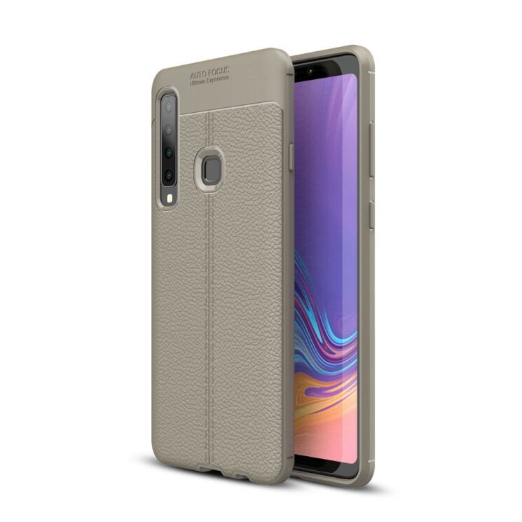 Захисний чохол Deexe Leather Cover для Samsung Galaxy A9 2018 (A920) - Grey: фото 1 з 13