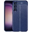 Защитный чехол Deexe Leather Cover для Samsung Galaxy S23 FE - Blue (334416L)