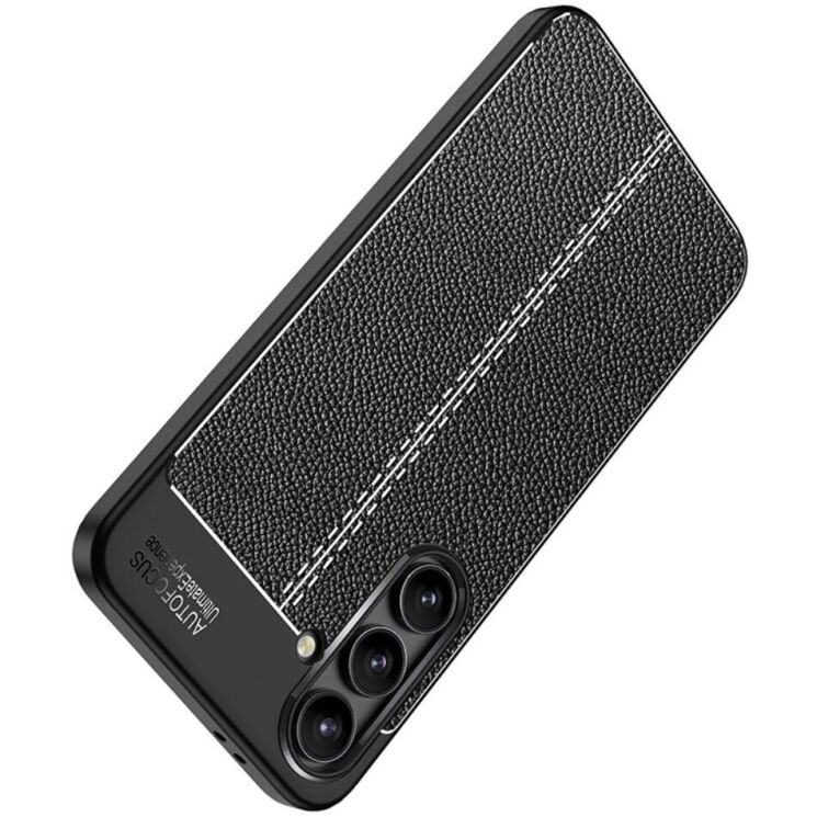 Защитный чехол Deexe Leather Cover для Samsung Galaxy S24 FE (S721) - Black: фото 4 из 9