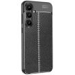 Защитный чехол Deexe Leather Cover для Samsung Galaxy S24 FE (S721) - Black (367523B)