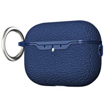 Защитный чехол Deexe Leather Cover (FH) для AirPods Pro 3 - Blue: фото 1 из 8