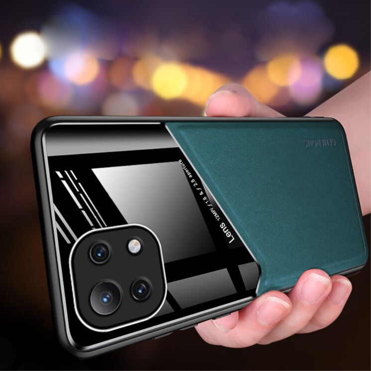 Захисний чохол Deexe Magnetic Leather Cover для Xiaomi Mi 11 Lite / 11 Lite NE - Black: фото 8 з 8