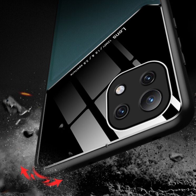 Захисний чохол Deexe Magnetic Leather Cover для Xiaomi Mi 11 Lite / 11 Lite NE - Black: фото 4 з 8