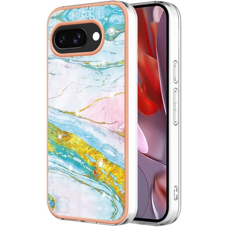 Защитный чехол Deexe Marble Style для Google Pixel 9a - Green: фото 1 из 6