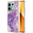Защитный чехол Deexe Marble Style для Xiaomi Redmi Note 13 5G - Purple (341284V)