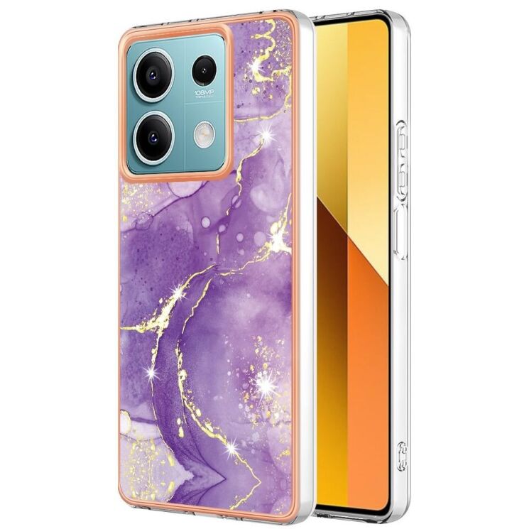 Защитный чехол Deexe Marble Style для Xiaomi Redmi Note 13 5G - Purple: фото 1 из 6