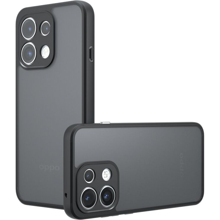 Защитный чехол Deexe Matte Skin для OPPO Reno 16 F/FS - Transparent Black: фото 2 из 14