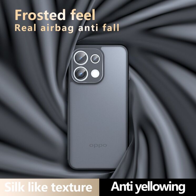 Защитный чехол Deexe Matte Skin для OPPO Reno 16 F/FS - Transparent Black: фото 12 из 14