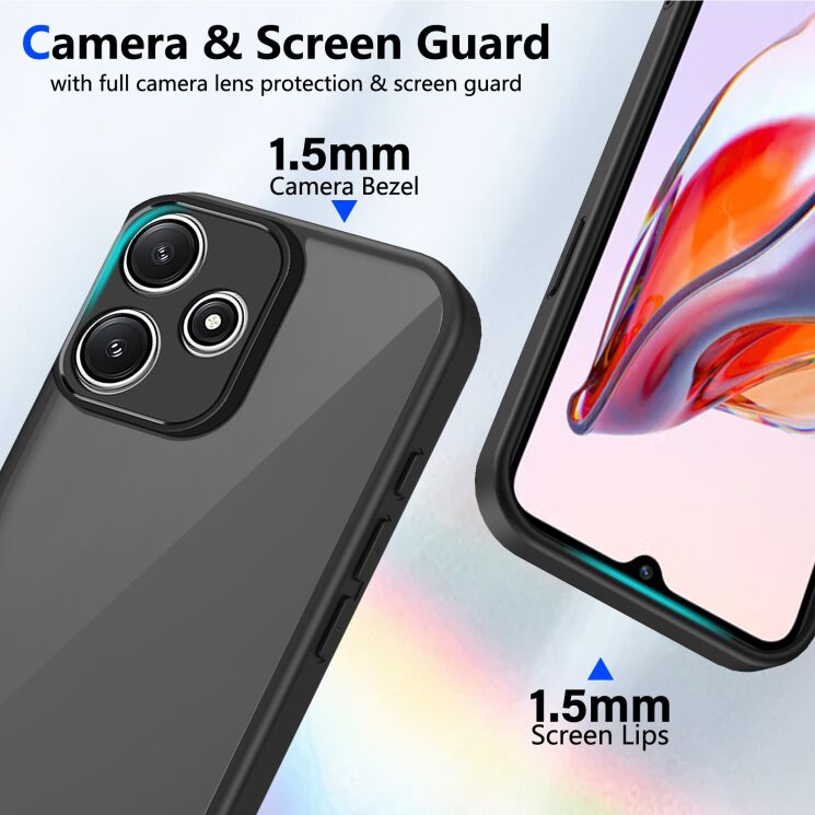 Захисний чохол Deexe Matte Skin для Xiaomi Redmi Note 17 Pro - Transparent Black: фото 7 з 8