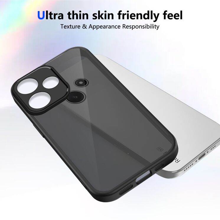 Захисний чохол Deexe Matte Skin для Xiaomi Redmi Note 17 Pro - Transparent Black: фото 3 з 8