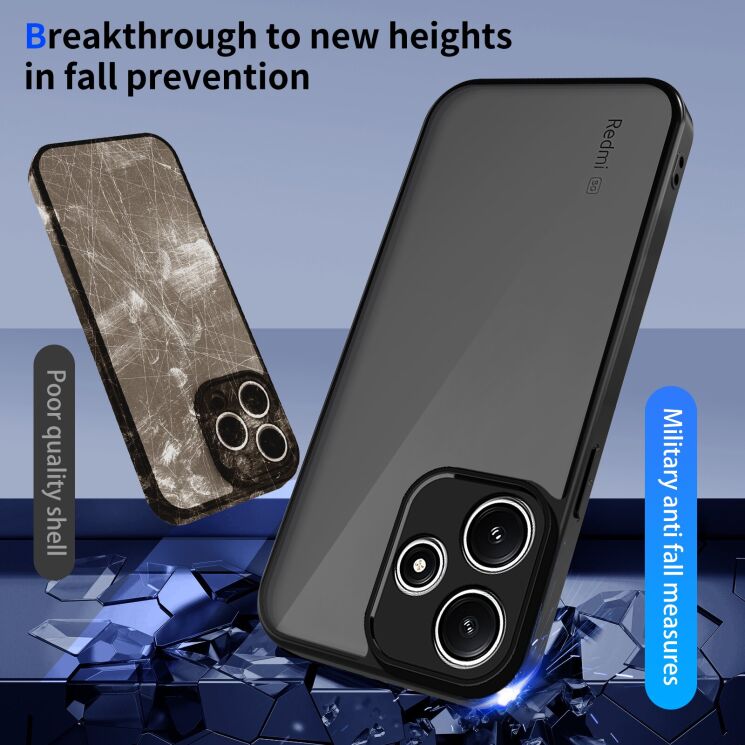 Захисний чохол Deexe Matte Skin для Xiaomi Redmi Note 17 Pro - Transparent Black: фото 5 з 8