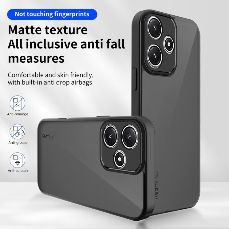 Захисний чохол Deexe Matte Skin для Xiaomi Redmi Note 17 Pro - Transparent Black: фото 4 з 8