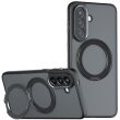 Захисний чохол Deexe Matte Skin Kickstand with MagSafe для Samsung Galaxy S26 (S942) - Black (407266B)