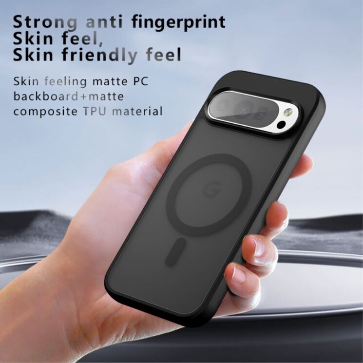 Защитный чехол Deexe Matte Skin with MagSafe для Google Pixel 9 / 9 Pro - Black: фото 7 из 10
