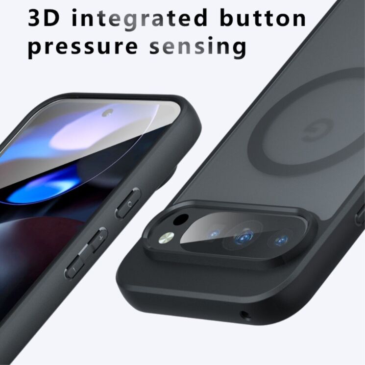 Защитный чехол Deexe Matte Skin with MagSafe для Google Pixel 9 / 9 Pro - Black: фото 10 из 10