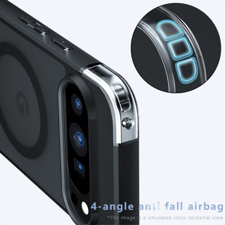 Защитный чехол Deexe Matte Skin with MagSafe для Google Pixel 9 / 9 Pro - Black: фото 4 из 10