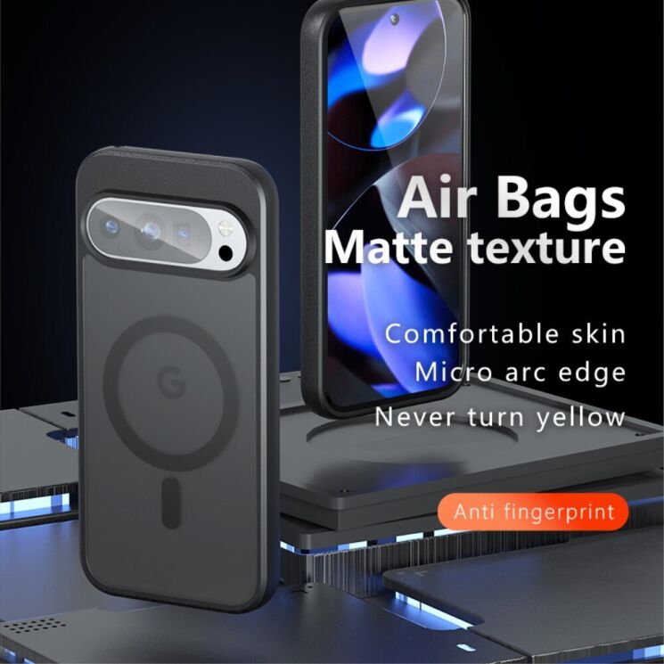 Защитный чехол Deexe Matte Skin with MagSafe для Google Pixel 9 / 9 Pro - Black: фото 2 из 10
