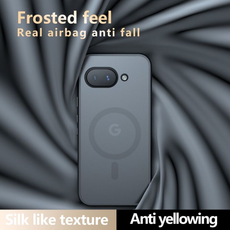 Захисний чохол Deexe Matte Skin with MagSafe для Google Pixel 9a - Black: фото 8 з 12
