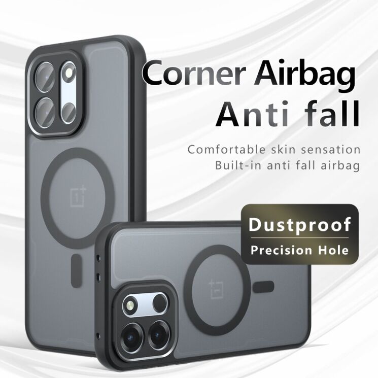 Защитный чехол Deexe Matte Skin with MagSafe для OnePlus Nord 6 / Nord CE6 - Transparent / Black (411925H) Защитный чехол Deexe Matte Skin with MagSafe для OnePlus Nord 6 / Nord CE6 - Transparent / Black: фото 3 из 12