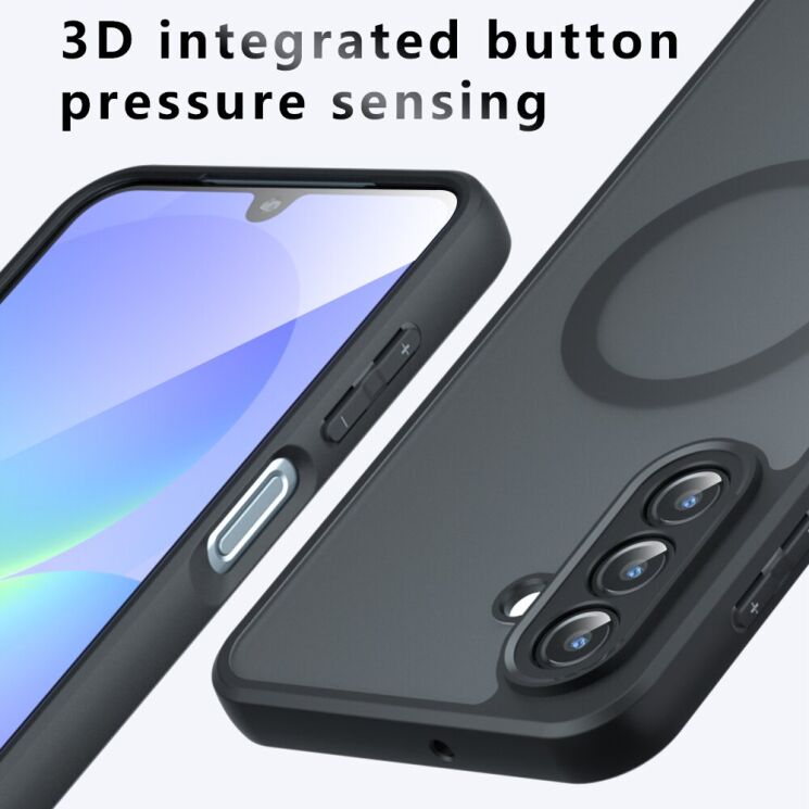 Защитный чехол Deexe Matte Skin with MagSafe для Samsung Galaxy A17 (A175) - Black: фото 10 из 11