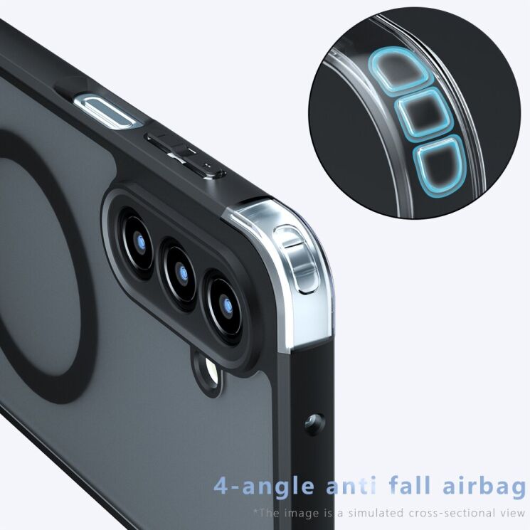 Защитный чехол Deexe Matte Skin with MagSafe для Samsung Galaxy A17 (A175) - Black: фото 4 из 11