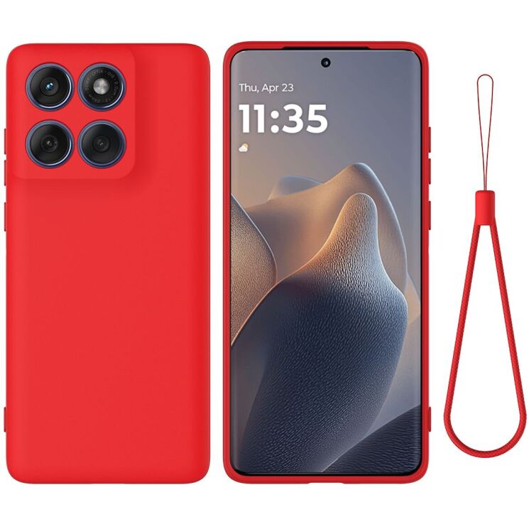Защитный чехол Deexe Silicone Case для Motorola Edge 60 Pro - Red: фото 1 из 8