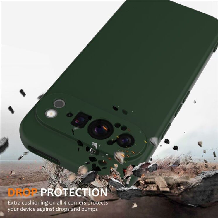 Защитный чехол Deexe Silicone Case with MagSafe для Google Pixel 9 Pro XL - Dark Green: фото 3 из 9