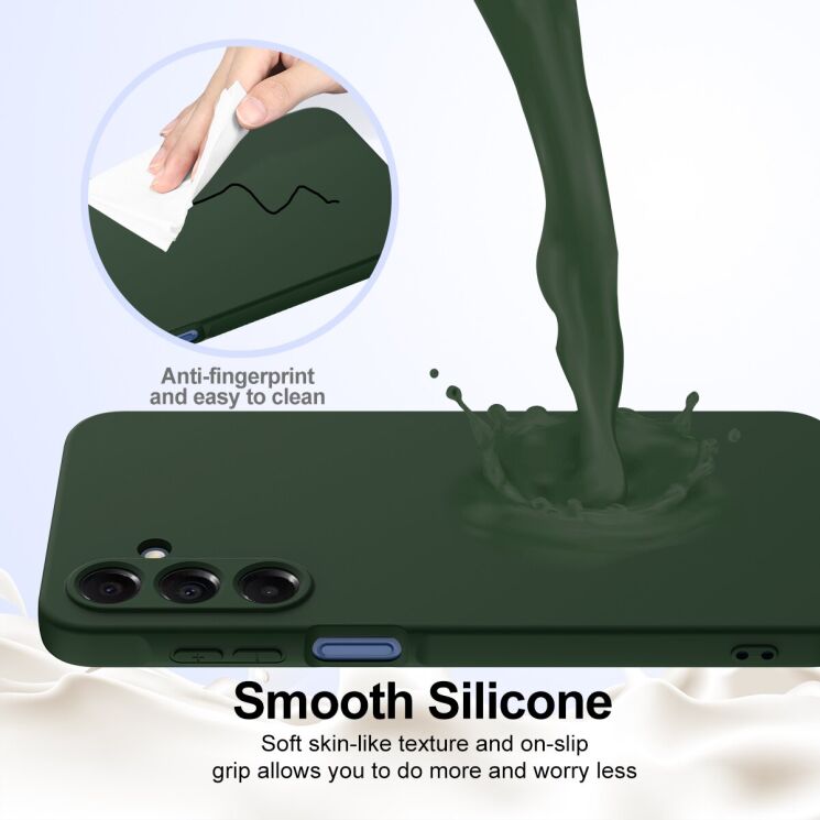 Защитный чехол Deexe Silicone Case with MagSafe для Samsung Galaxy A16 (A165) - Black: фото 5 из 8