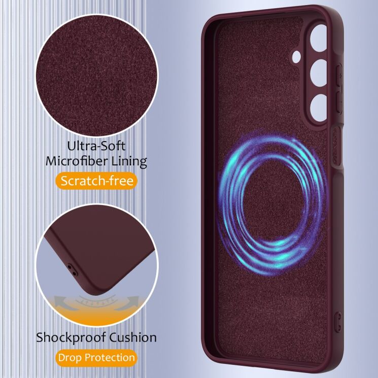 Защитный чехол Deexe Silicone Case with MagSafe для Samsung Galaxy A16 (A165) - Black: фото 7 из 8