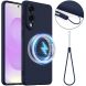 Защитный чехол Deexe Silicone Case with MagSafe для Samsung Galaxy S25 Edge (S937) - Dark Blue (377563DB). Фото 1 из 9