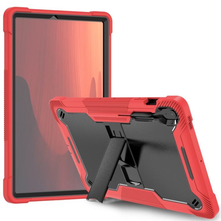 Защитный чехол Deexe Storm Stand для Samsung Galaxy Tab S10 FE Plus - Red: фото 2 из 8