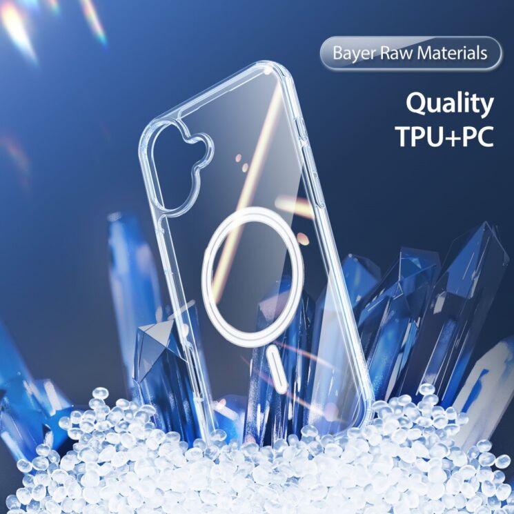 Защитный чехол DUX DUCIS Clin Series MagSafe для Apple iPhone 16 - Transparent: фото 8 из 13