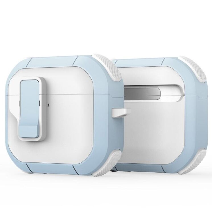 Защитный чехол DUX DUCIS PECP Series для Apple AirPods 4 - White / Blue: фото 1 из 11