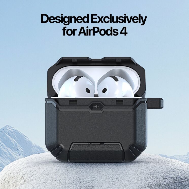 Захисний чохол DUX DUCIS PECS Series для AirPods 4 - Black: фото 5 з 13