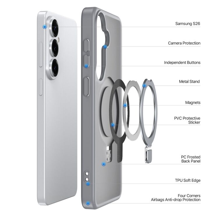 Защитный чехол DUX DUCIS Yind Series Stand для Samsung Galaxy S26 - Black (404216B) Защитный чехол DUX DUCIS Yind Series Stand для Samsung Galaxy S26 - Black: фото 9 из 10